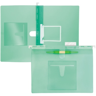 Hängehefter FolderSys 70046 A4 grün U-Clip Doppelheftz., transl.