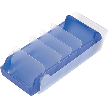 Karteibox Helit H6901130 BeeBox A7 quer Blau-transluzent, Mit 4 Trennstegen Karteibox Helit H6901130 BeeBox A7 quer Blau-transluzent, Mit 4 Trennstegen