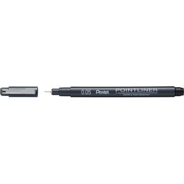 Fineliner Pentel Pointliner 0,05mm schw permanent, schwarz