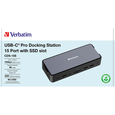 Dockingstation Verbatim 32173 CDS-15S USB-C