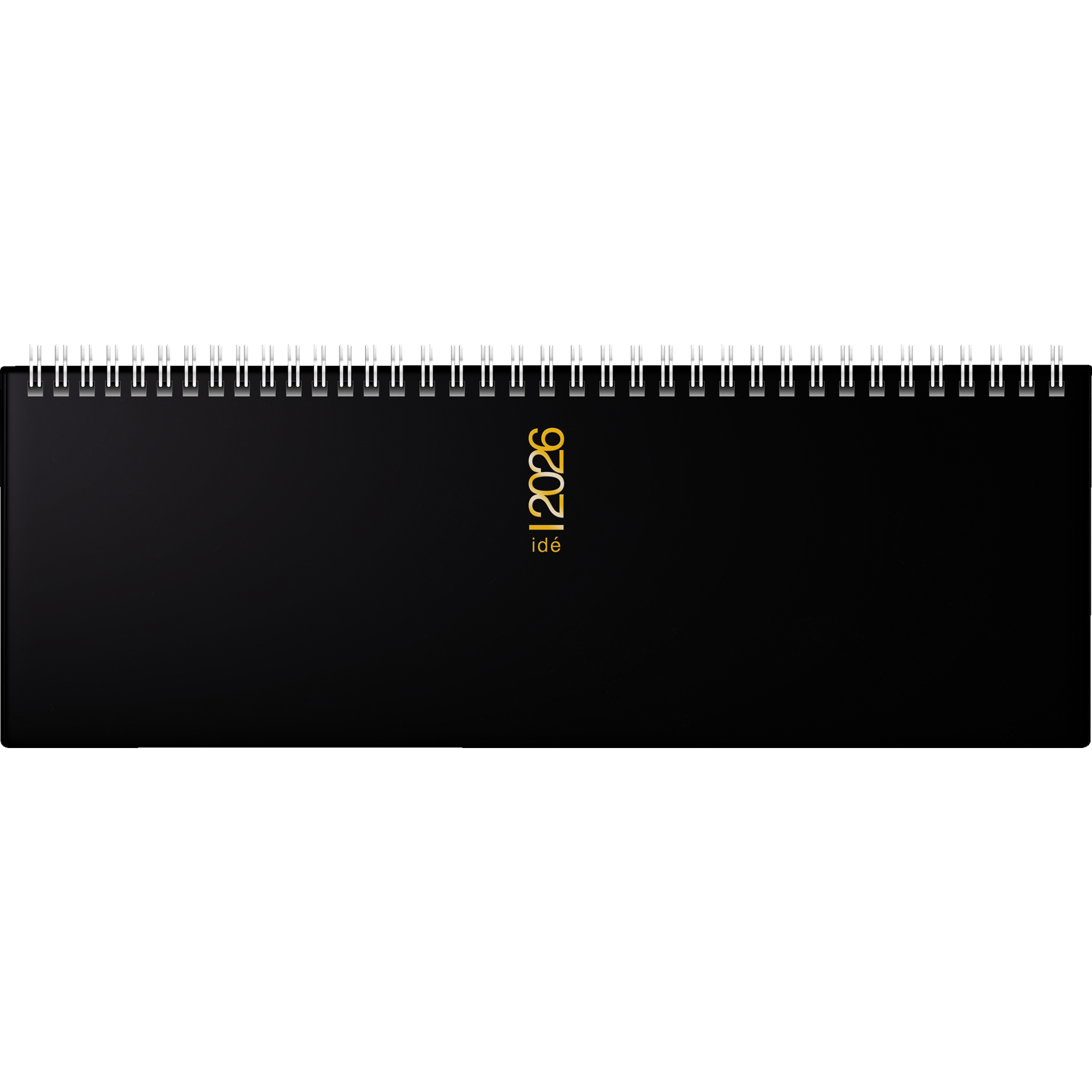 Tischkalender quer 31302 Galerie 1W/2S Schwarz, Hartfoliert, Pvc