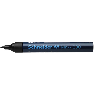 Permanentmarker Schneider Maxx 230 schw Schwarz 1-3mm, Rundspitze