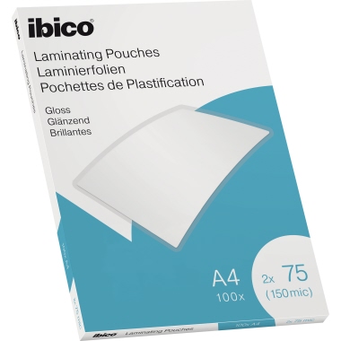 Folientasche ibico® 627316 A4 216X303mm 75my glänzend 100 Stück