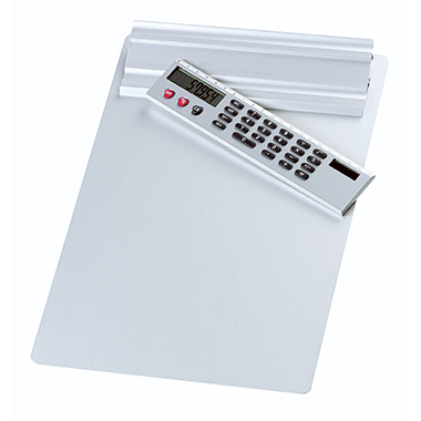 Klemmbrett Wedo 57954 A4 silber Alu Mit Solarrechner