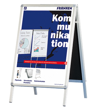 Kundenstopper Franken BSA2 DinA2 Silber Aluminium