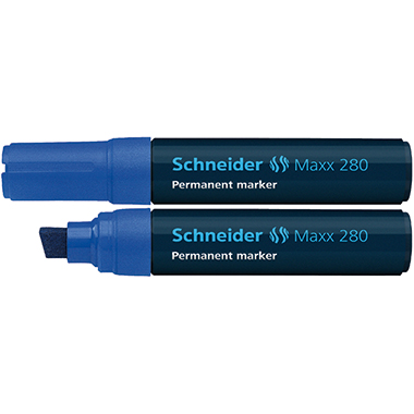Permanentmarker Schneider Maxx 280 blau 4-12mm, Keilspitze