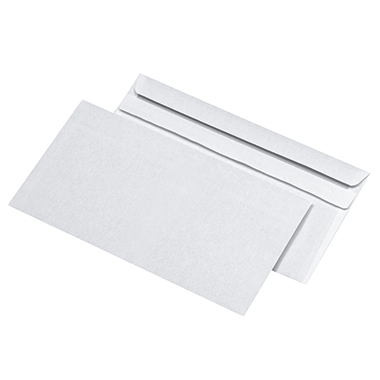 Briefumschlag 125x235 oF SK weiß Innendr Nster, Selbstklebend, 75g/qm