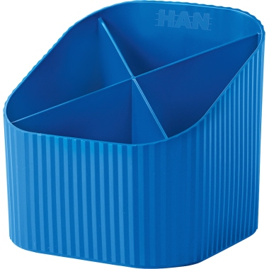 Stifteköcher HAN 914 Re-X-LOOP blau 4 Fächer, 100% recycelt