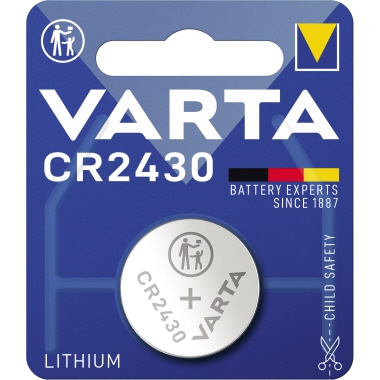 Knopfzelle Varta CR2430 3V Lithium 1er Blister, Professional Electronics