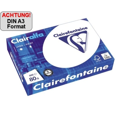 Kopierpapier Clairefontaine 1969C A3 weiß, 80g, 500 Blatt