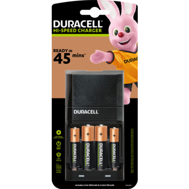 Ladegerät Duracell NiMH DUR036529 inkl. je 2x Akkus, Mignon AA/Micro Aaa