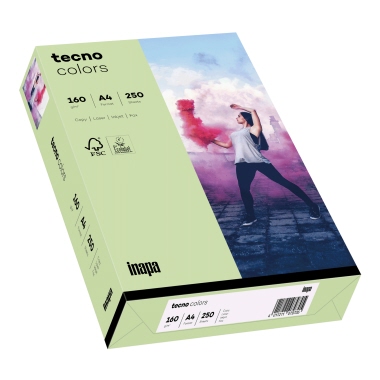 Kopierp. tecno colors A4 160g mittelgrün mittelgrün 88042637