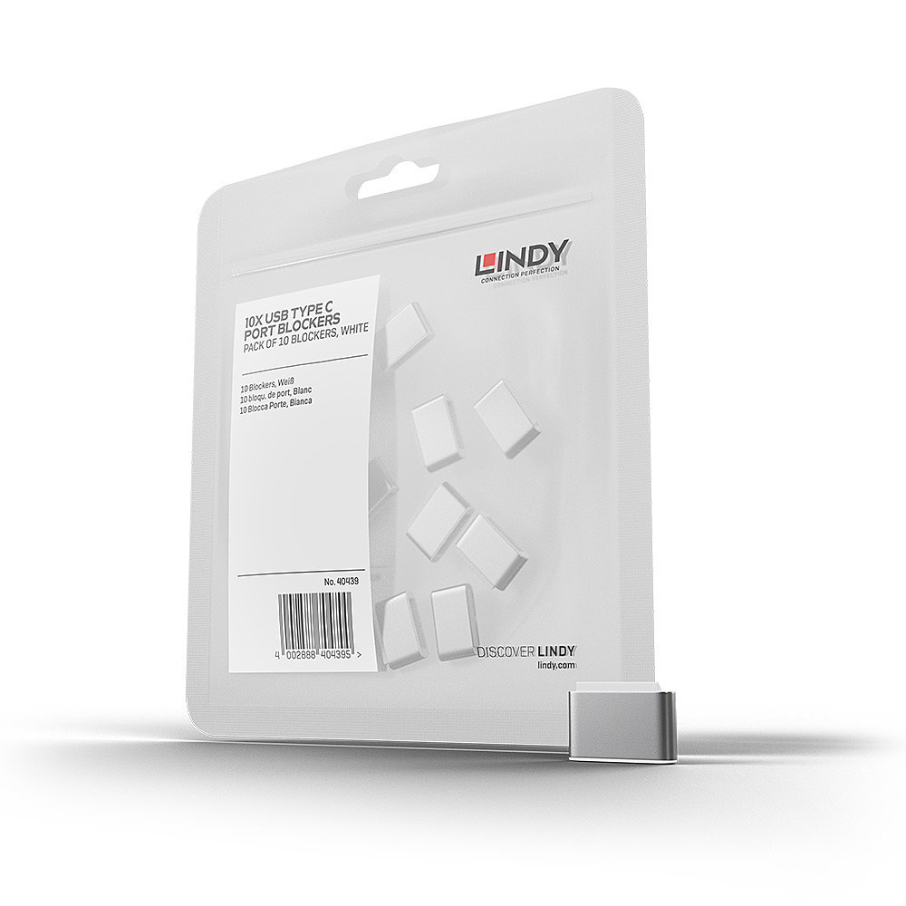 Blocker Lindy 40439 USB C Schloss 10 Stück Weiß