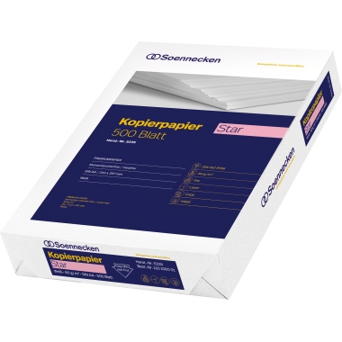 Kopierpapier Star 5235 A4 80g weiß 500 Blatt