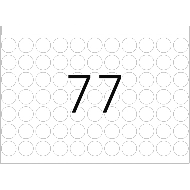 Etikett Herma 2720 Ø13mm weiß Markierungspunkte, Druckereipackung