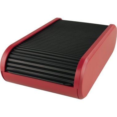 Visitenkartenbox Helit 62180 schwarz/rot 
