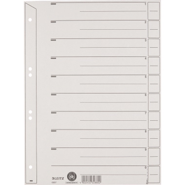 Trennblatt Leitz 6097 A4 grau 