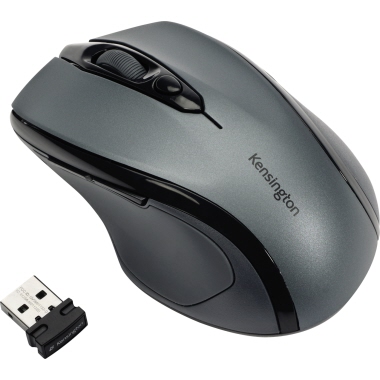 Mouse Kensington K72423WW wireless grau Graphit, Pro Fit Mid-size-maus