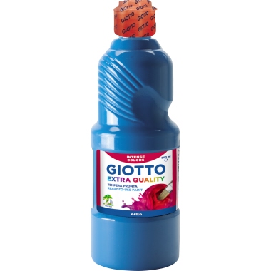 Deckfarbe Giotto Tempera 500ml cyan Flasche geeignet für Kinder ab 3 Jahren