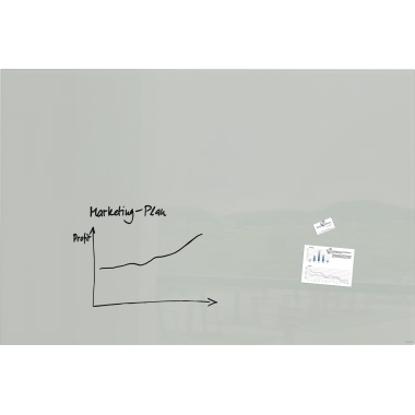 Glasboard Sigel GL231 180x120cm grau magnethaftend, Artvertum