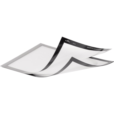 Infotasche Duraframe MAGNETIC 4985 sil Ber A4, 2er Pack, Plus, Mit 2 Mag