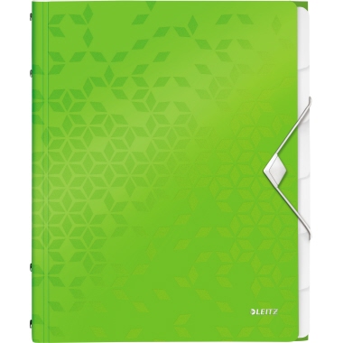 Ordungsmappe Leitz 4633 WOW 6 Fächer grün Metallic
