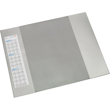 Schreibunterlage Läufer 42653 grau Durella, 52x65cm, Kalender, Seitent. L+r