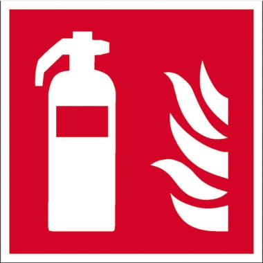 Feuerlöscher Folienschild sk  15x15cm 