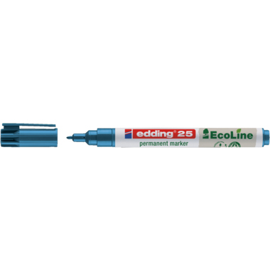 Permanentmarker Edding 25 EcoLine blau 1mm, Rundspitze, Eco Line