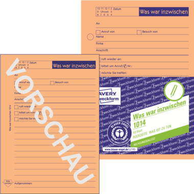 Kurznotiz Zweckform 1014 A6 