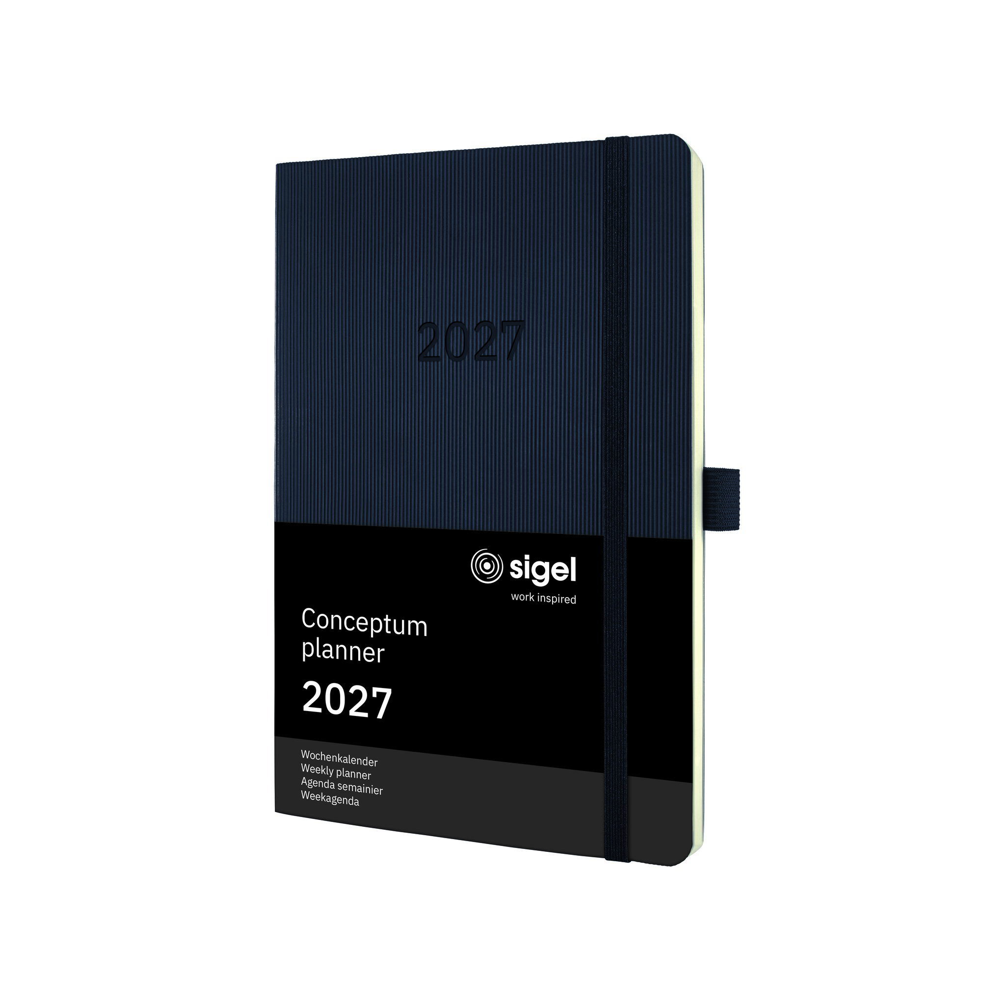 Buchkalender Sigel Conceptum C2722 schw. Din A5 1w/2s Softcover