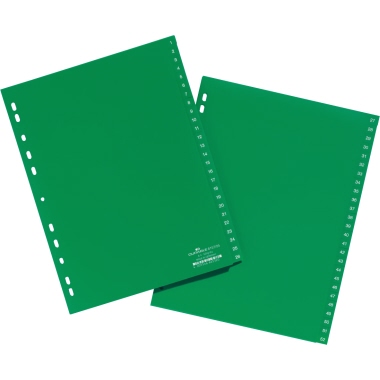 Register Durable 6157 A4 1-52 2Abl. grün 1-52 Kunststoff, volle Höhe