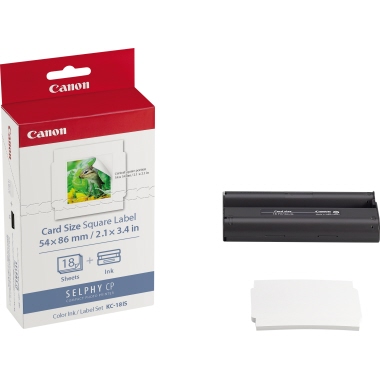 Kartusche Canon KC18IS Tinte+Papier 18 Fotosticker 54 x 54 mm