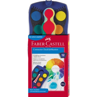 Farbkasten Connector blau 12 Farben sortiert, 125001