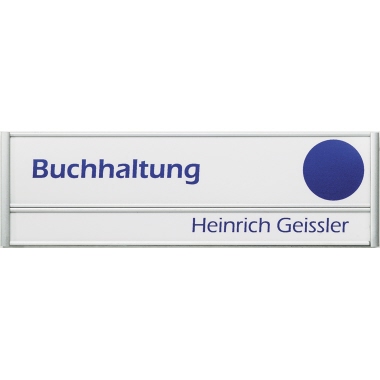 Türschild Ultradex 310177 silver 180x54 Mm Aluminium, Eloxiert