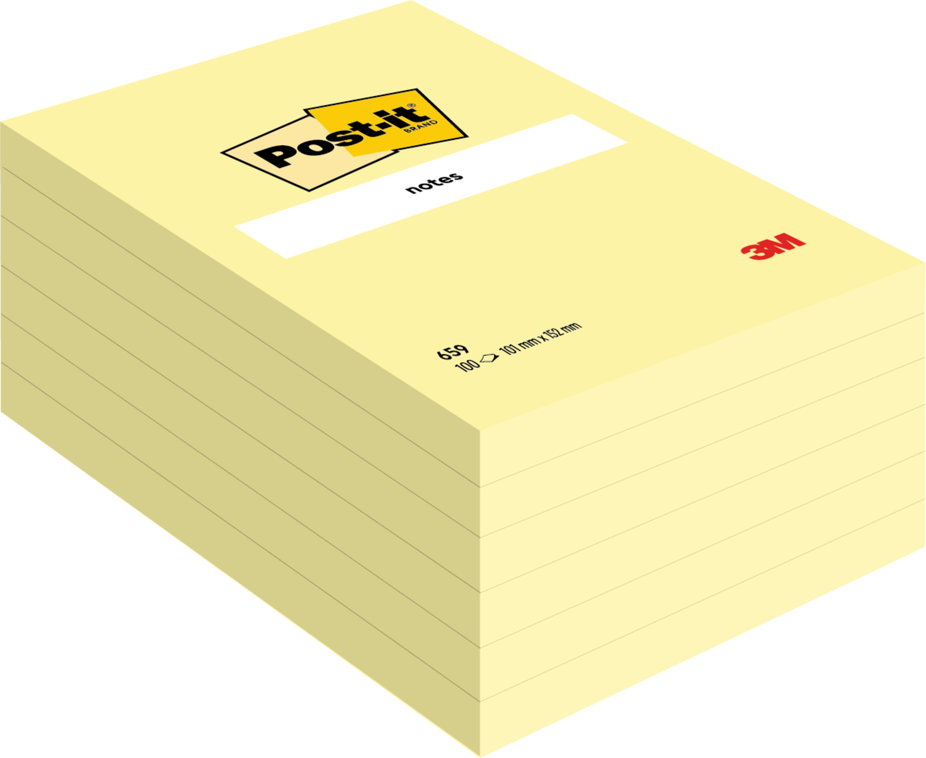 Haftnotiz Post-It 659 102x152 gelb 100 Blatt Pro Block