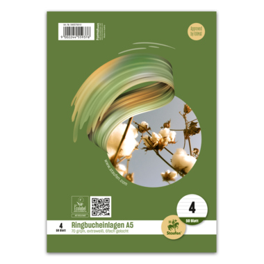 Ringbucheinlage Staufen A5 Lin4 liniert Style, 70G, Grün, 4-L.