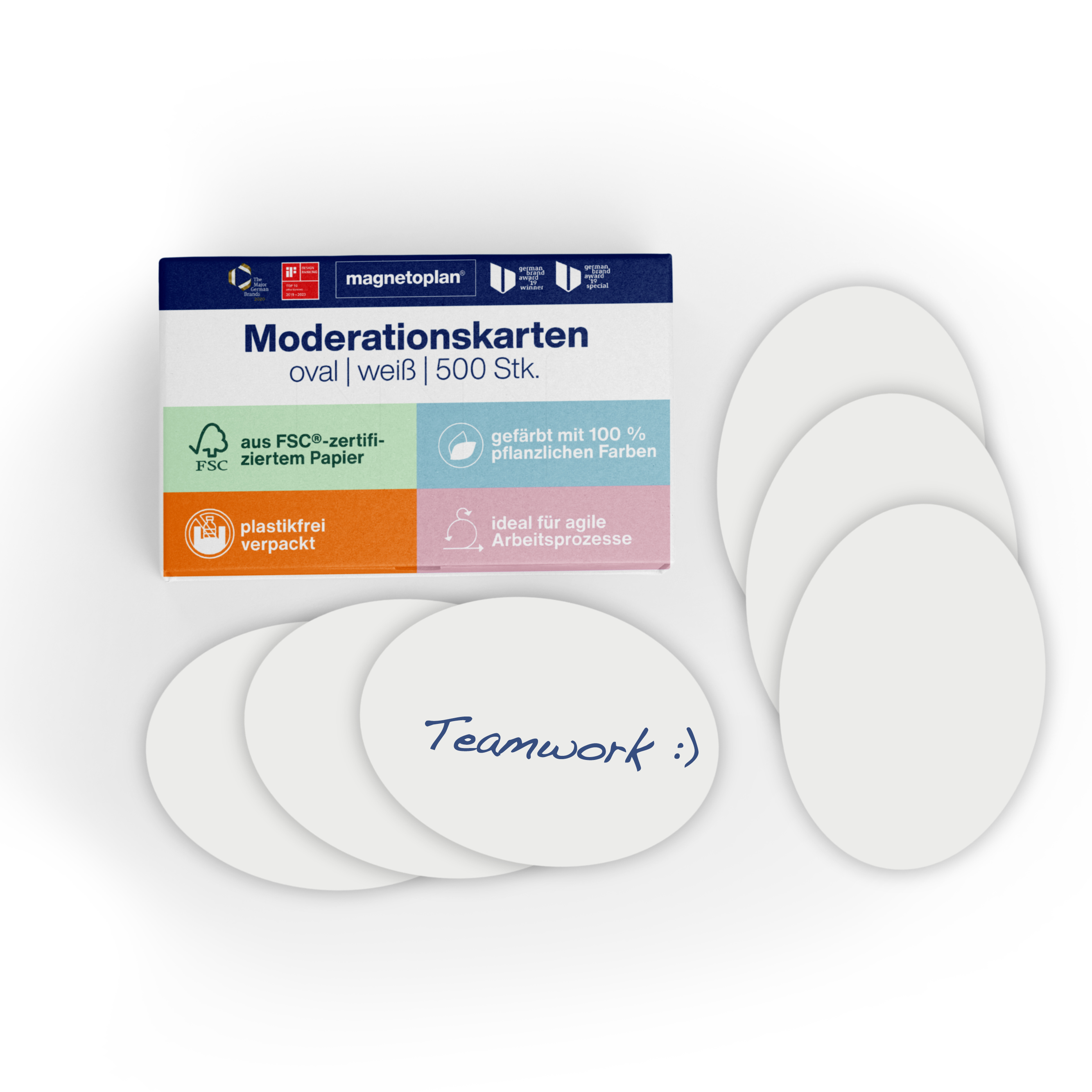 Moderationsk. Magnetop. 111151900 weiß 19x11cm, oval Moderationsk. Magnetop. 111151900 weiß 19x11cm, oval