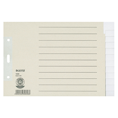 Register Leitz 1226 A5quer blanko 12tlg. Papier