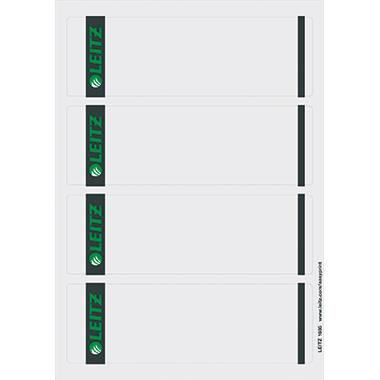 Rückenschild Leitz 1685/2 PC grau kurz/breit, selbstklebend, 100 Stück