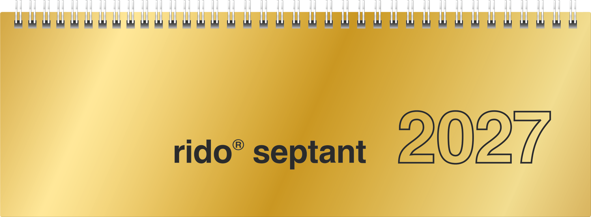 Tischkalender quer 36121 Septant 1W/2S Gold, Chromolus