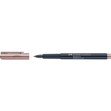 Fasermaler Castell 1607 metallic rosa kissed by a rose 1,5mm Rundspitze