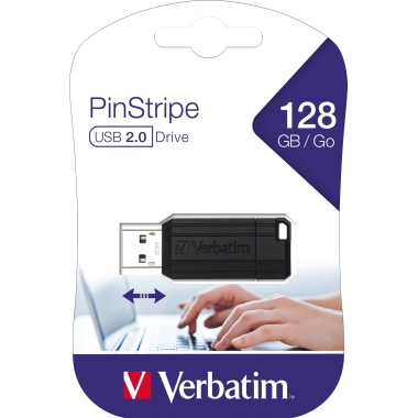 USB Stick Verbatim Pin Stripe 49071 128gb schwarz