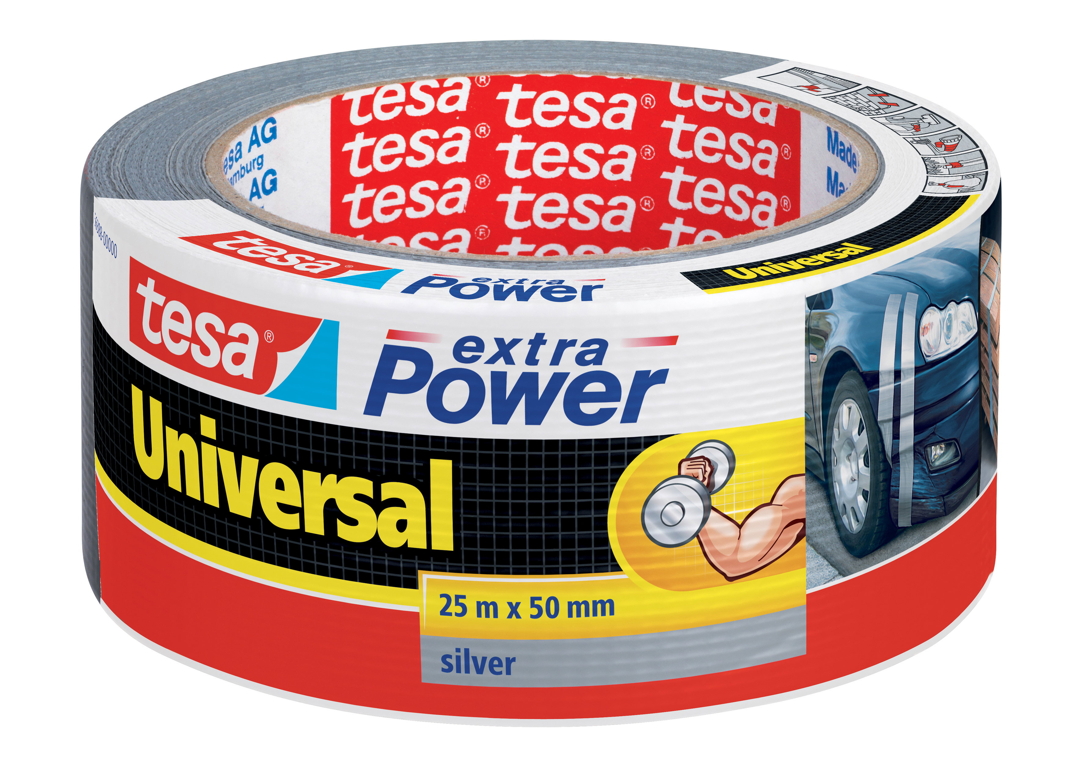 Folienband Tesa 56388 25mx50mm silber Power Universal