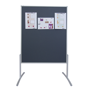 Moderationswand Franken MT800312 grau Filz, 150x120cm