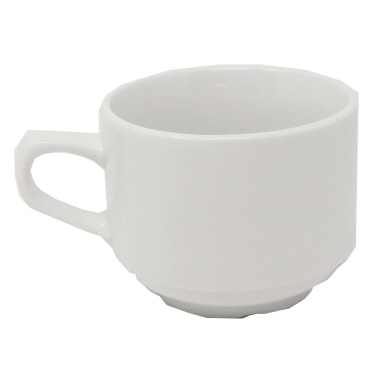 Kaffeetasse 180ml weiß rund 6 Stück Porzellan 7,9 x 6,2 cm (ØxH)