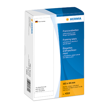 Etikett Herma 4322 163x44mm weiß Frankier