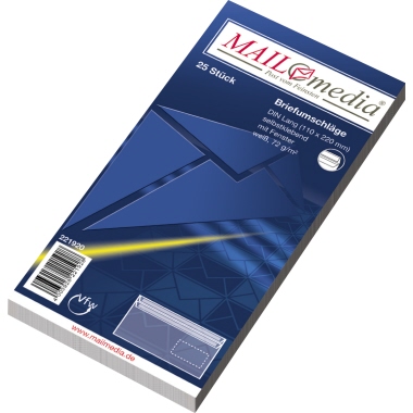 Briefumschlag DL mF SK weiß Din Lang (110x220mm), Mit Fenster, Selbs