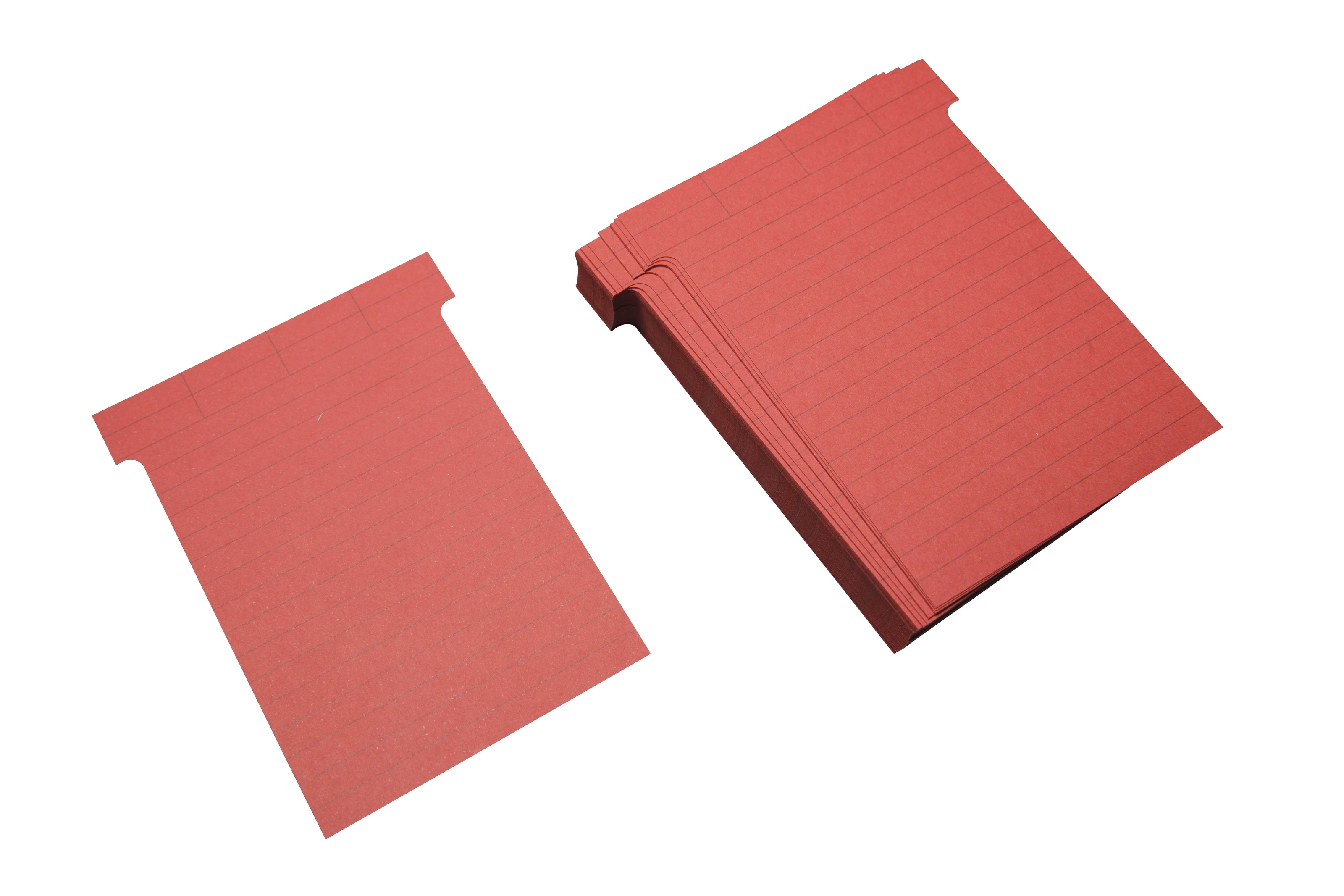 T-Karten Ultradex 541153 ziegelrot 90x120mm, Liniert