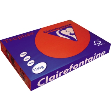Kopierpapier Clairefontaine 1227C A4 120g korallenrot 250 Blatt